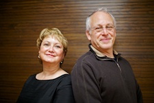 Cheryl Y. Boga, director of Performance Music at The University of Scranton (left), and guest conductor Mark Gould will present The University of Scranton Singers and the Manhattan School of Music Brass Orchestra at a concert on Sunday, April 6, at 7:30 p.m. in the Houlihan-McLean Center.